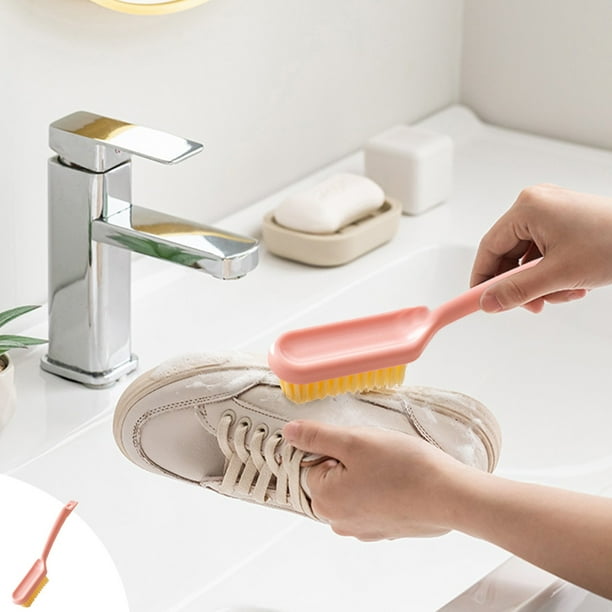 Fiudx Cepillo para Zapatos con Mango Largo, Cerdas Suaves para Eliminar Manchas Fácilmente, Duradero y No Daña El Suelo, Diseño Colgante para Un Almacenamiento Cómodo, Limpieza Multiusos, Ideal para