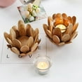 thumbnail image 5 of Candle Holders Decorative Wooden Petal Candles Candlestick Holder Wedding Party, 5 of 6