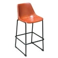 thumbnail image 3 of Diamond Sofa Camden Bar Height Chair in Genuine Clay Leather with Black Powder Coat Base, 3 of 7