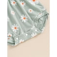 thumbnail image 5 of Suealasg Newborn Girls Summer Romper +Headband Short Sleeve Crew Neck Floral Print One Piece Bodysuit 3M 6M 12M 18M Baby Girl Clothes, 5 of 6