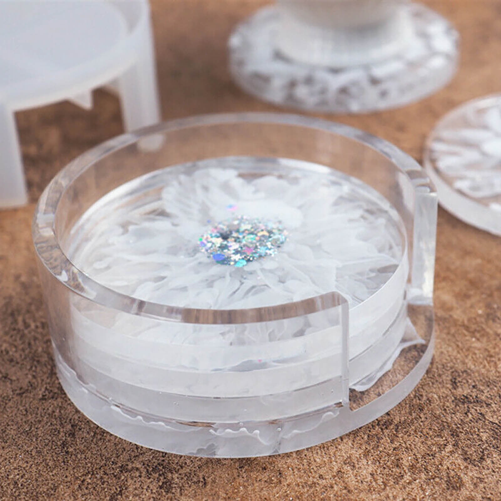 Resin for Craft Silicone Hot Pad Mat Silicone Covers for Food Storage Flower Painting Table Mat Flower Molds Silicone Large Smooth on Silicone Rubber Resin Set Clear Silicone Mat Resin 3d Animal Resin