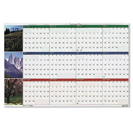 House Of Doolittle 3931 Earthscapes Nature Scenes Reversible/Erasable Yearly Wall Calendar 32 x 48
