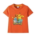 thumbnail image 2 of Pokemon ropa para niños figura de Anime Pikachu camiseta gráfica para niños 100% algodón verano manga corta niño niña regalo de cumpleaños, 2 of 5