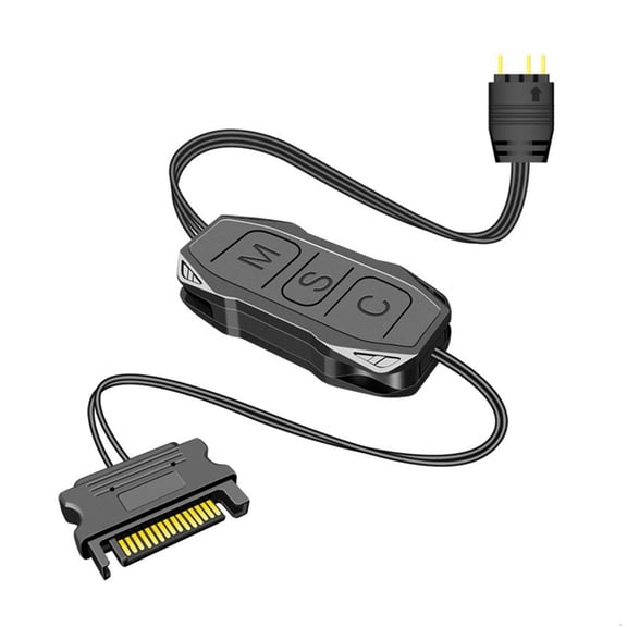 Lerpwige ARGB Controller 5V 3-pin to SATA Power Supply Mini RGB Controller 3PIN Hub