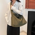thumbnail image 4 of breaise Canvas Messenger Bag Large Hobo Bag Crossbody Shoulder Bag Drawstring Tote Bag for Women and Men, 4 of 6