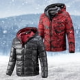 thumbnail image 5 of Gibobby Chamarras para hombre invierno chamarra de invierno para hombre, parka acolchada, carcasa impermeable extraíble, chamarra de esquí cortavientos pesada para hombre(Gris,M), 5 of 5