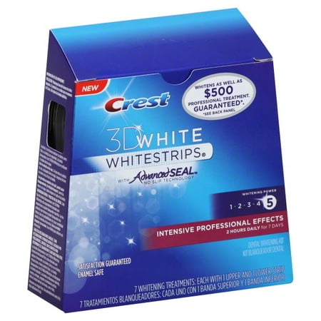 Crest 3D White Whitestrips Intensive Professional Effects, Dental Whitening Kit 7 ea