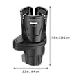 thumbnail image 5 of WHAMVOX Car Cup Holder with Phone Slot for Car Use Black ABS Silicone Material Great for Beverage Storage 3.5"x3.5", 5 of 8