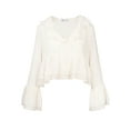 thumbnail image 5 of Jessica Simpson Women's Stayce Cropped Ruffle Top with Long Sleeves, Sizes XS-XL, 5 of 7