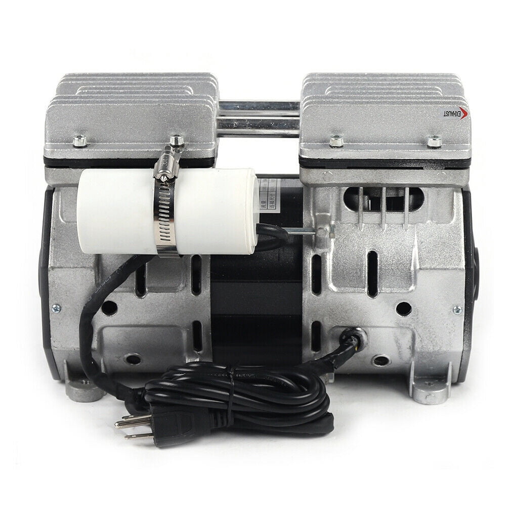 Miumaeov High Flow Portable Vacuum Air Compressor 110V Double-Cylinder Oilless Air Compressor Diaphragm Compressor Pump Ultra Quiet Oil-Free