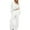 White, variant on Besolor Womens Fall 2 Piece Fall Outfits Casual V Neck Long Sleeve Tops and Wide Leg Pants Matching Sets Tracksuits