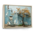 thumbnail image 2 of Designart "Hidden Gems in Turquoise Yellow Miami" Tree Floater Framed Wall Art Print, 2 of 7