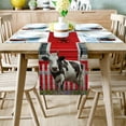 thumbnail image 2 of Table Runner Dresser Scarves 72 Inch Long, Rustic Farm Cows Red Barns Star Pattern Linen Dining Table Runners Nature Plant Flower Tabletop Scarf for Wedding Holiday Party Kitchen, 2 of 7