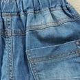 thumbnail image 4 of Boys Jeans Size 6 Boys Jeans Baggy Classic Straight Leg Drawstring Elastic Waist Loose Denim Pants with Pockets 2-12 Years, 4 of 9