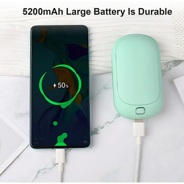 Chauffe Mains Rechargeable Batterie pour Smartphone 5200mAh USB