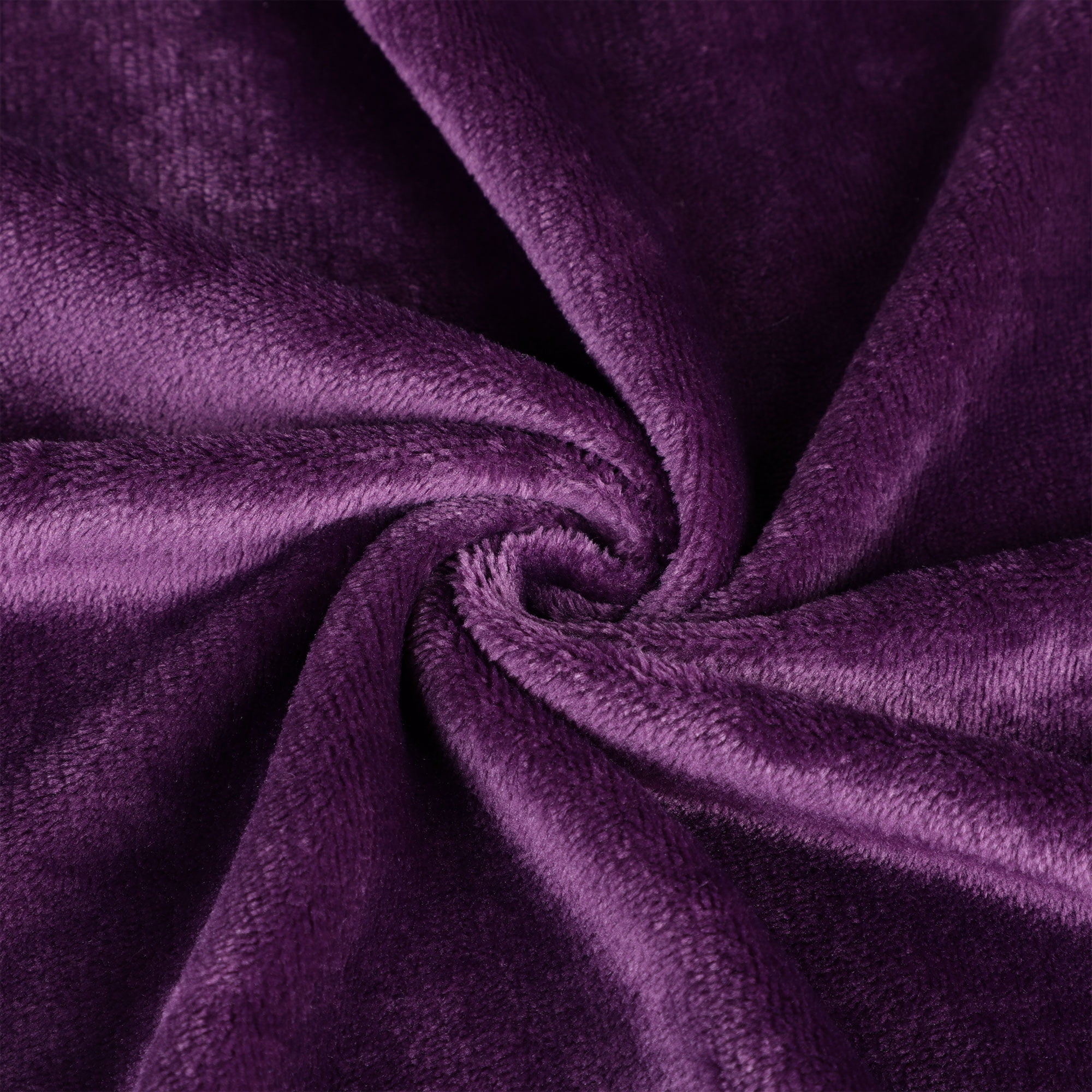 REGALWOVEN 1 Pcs Home Warm Soft Microplush Fleece Solid Throw Blanket Dark Purple 78" x 90"