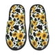 thumbnail image 1 of Balery Cute Cow Print Sunflower D Pantuflas de Casa de Felpa Silenciosas con Diseño Estampado, Zapatillas Cómodas Antideslizantes de Algodón para Interior-Medium, 1 of 8