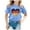 Bleu Clair, variante sur LUOGENLI T-Shirt pour Filles Drapeau d'Allemagne Imprimé Manches Courtes Col Rond T-Shirt Floral Tendance Mode Chemise de Base Hauts Maxi avec Fente 10-11 Ans