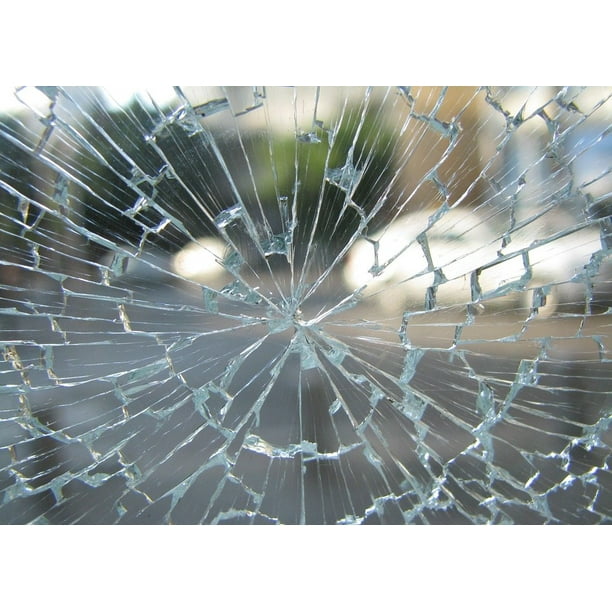 Broken Cracked Window Shattered Glass Toughened20 Inch By 30 Inch