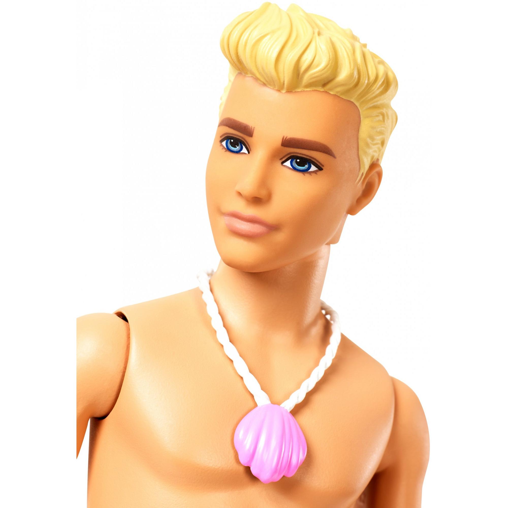 Barbie Dreamtopia Merman Doll, Blonde with Pink Seashell Necklace - image 3 of 6