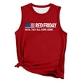 thumbnail image 4 of Wang6 Women's Loose Fit Plus Size Tank Tops Casual Sleeveless Red Friday Letter Printed T Shirts Summer Basic Going out Tops Graphic Tees 0505liRed3 L, 4 of 4
