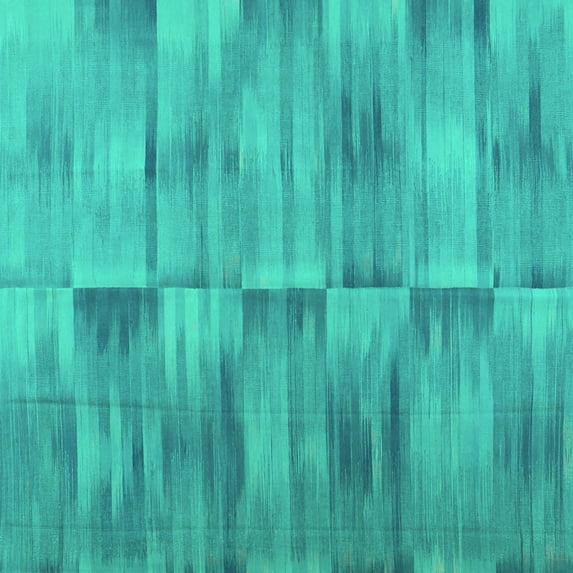 Ahgly Company Indoor Square Abstract Turquoise Blue Contemporary Area Rugs, 8' Square