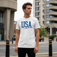 thumbnail image 3 of Smartprints USA Flag 2024 Men's T-Shirt White, Cotton, S, 3 of 4