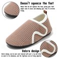 thumbnail image 2 of Knivor Closed Back Slippers for Women Slipper Socks Textured Solid Adjustable Hook and Loop Fuzzy Fleece Indoor Outdoor Non Slip House Shoes, 2 of 8