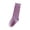 15#Purple, variant on Girls Knee High Socks Ribbed Knit Slouch Crew Sock Soft Cotton Breathable Solid Color School Uniform Socks*1pc