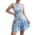 thumbnail image 2 of Haivin Ladies' Spring/Summer Solid Color Printed Round Neck Dress, 2 of 5