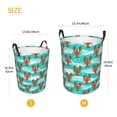 thumbnail image 3 of Balery Lobsters Of Turquoise Waves Cesta de ropa redonda con asas, impermeable, independiente, para ropa, juguetes, dormitorio y familia-Medium, 3 of 6