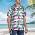 thumbnail image 5 of Balery Tropical Leaves Print Men's Hawaiian Shirts Short Sleeve Beach Shirt Relaxed Fit Vacation Button Down Shirts-XX-Large, 5 of 9