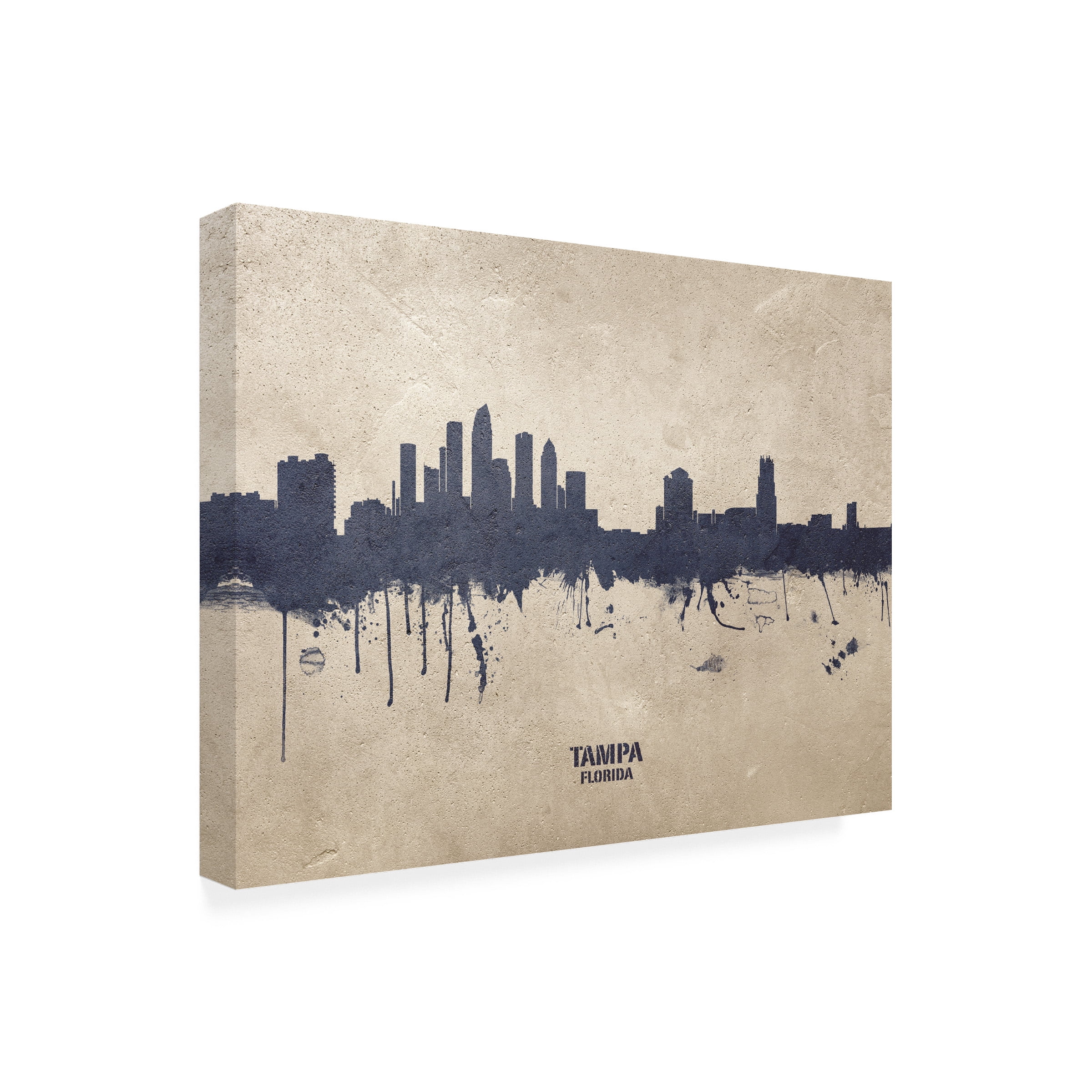 Michael Tompsett 'Tampa Florida Skyline Concrete' Canvas Art
