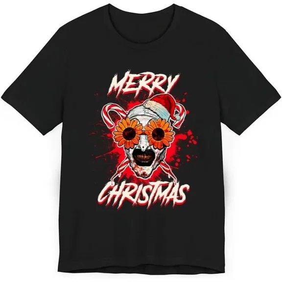 Merry Xmas Sunflower Sunglasses Horror Clown Movie Art Terrifier 2 Clown Movie A
