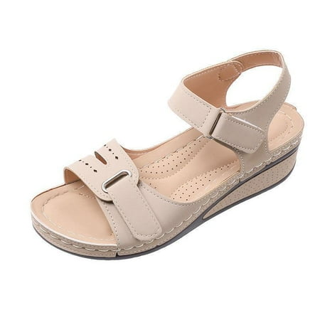 

Summer Women Sandals Fashion Ladies Peep Toe Wedge Shoes Outdoor Casual Comfy Female Footwear A4