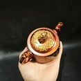 thumbnail image 6 of Yixing Zisha Teapot Gongfu Purple Clay Oolong Tea Set Gilded Dragon Turtle Pavilion Landscape Cloud Calligraphy Engraved Relief, 6 of 6