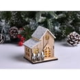 thumbnail image 3 of Matsuzay Navidad casa de madera LED fiesta de luz Año Nuevo decoración de luminosa hogar Bar ornamento regalo para niños Kits de decoración para fiestas tipo 3, 3 of 6