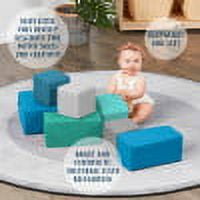 ECR4Kids SoftZone Toddler Foam Building Blocks, Contemporary, 7-Piece