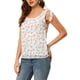 thumbnail image 4 of INSPIRAR CHIC Blusa Floral de Verano para Mujeres con Decoración de Lazo Casual Tops de Tanque S Blanca, 4 of 7