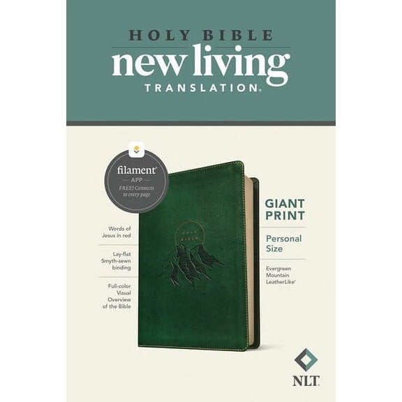 NLT Personal Size Giant Print Bible/Filament Enabled Edition-Evergreen Mountain LeatherLike