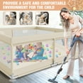 thumbnail image 6 of TEAYINGDE Baby Playpen Large Play Yard Fence With Mat for Toddlers, 50"x50" Khaki, 6 of 9