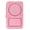Pink, variant on Silicone Reusable Snack Containers With Lids Double Compartment Snackle Box Containers Dressing Seasoning Container Small Mini Snack Boxs For Travel Pi