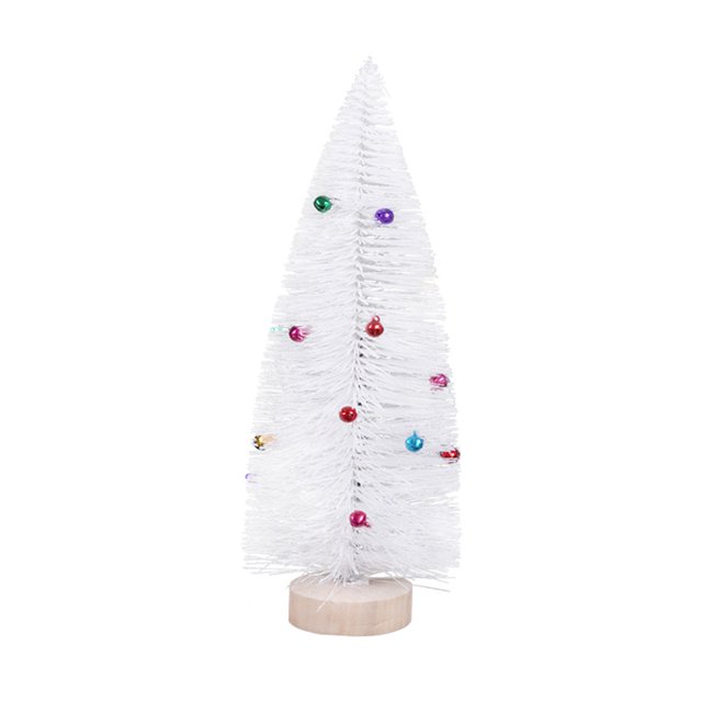 BEADCEST Wooden Xmas Tree Mini Christmas Tree White 1Set