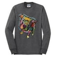 thumbnail image 3 of Dean Russo Some Angels Dog Lover Mens Long Sleeve Shirt, Heather Black, Small, 3 of 6