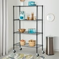 thumbnail image 2 of FDW 4-Shelf Steel Wire Tier Layer Shelving 36L x 14W x 62H Adults can easily use it,Black, 2 of 7