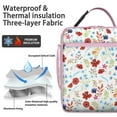 thumbnail image 2 of Wildflower Insulated Lunch Box Women Reusable Lunch Bag with Side Pocket Cooler Tote Bag Office Hiking, 2 of 6