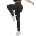 thumbnail image 5 of QRIC Women's High Waist Workout Leggings Butt Lift Yoga Pants Stretchy Fitness Gym Tights Black, S, 5 of 6