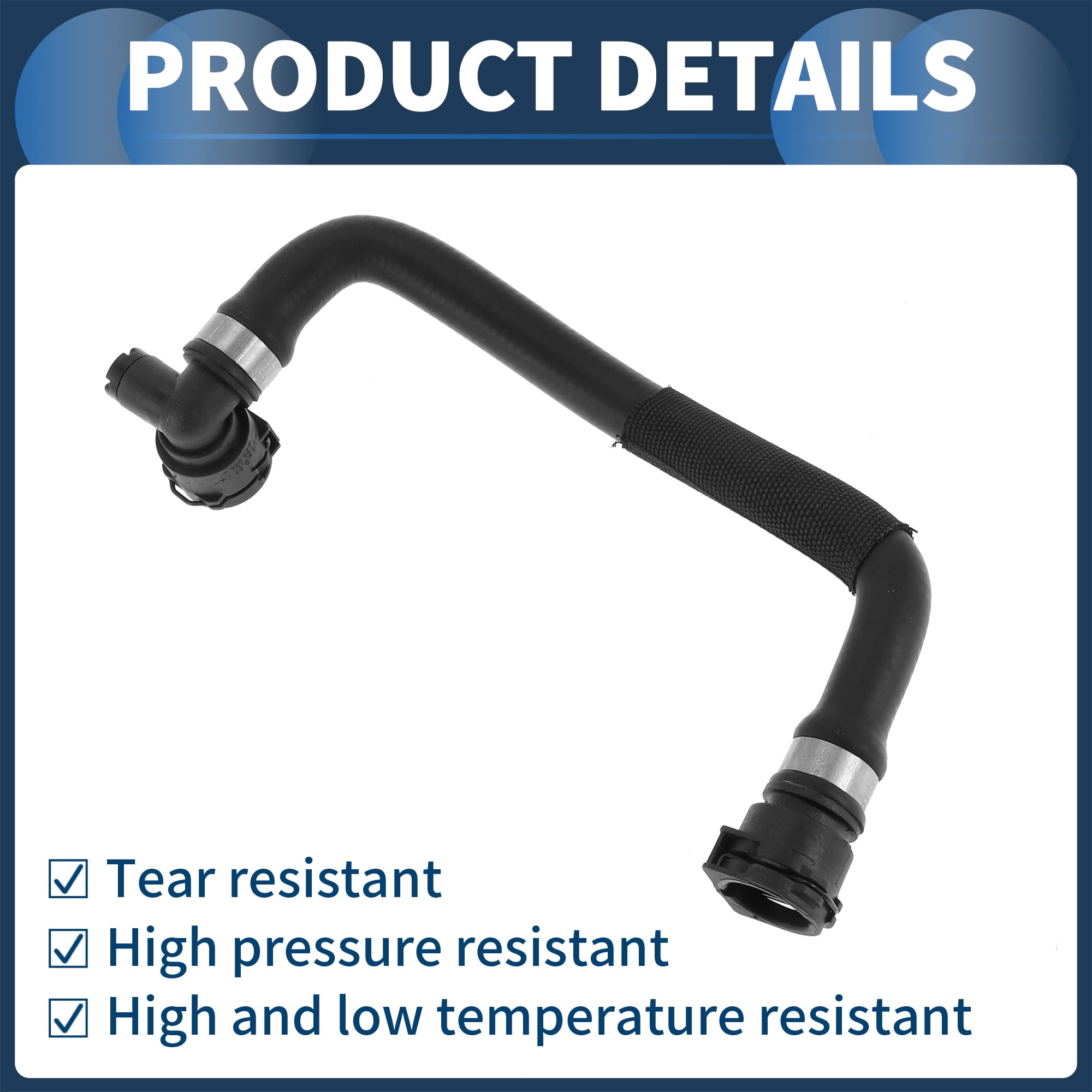 Unique Bargains Radiator Hose Upper Coolant Water Hose for BMW 320i 2013-2018 Rubber