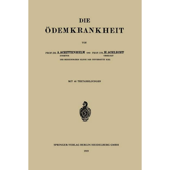 Die Ödemkrankheit (Paperback)