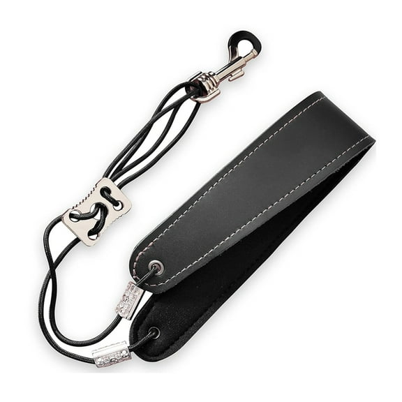 Saxophone Neck Strap Adjustable Clarinet Neck Band Soft Leather Padded Saxophone Strap for Alto and Tenor Saxophone